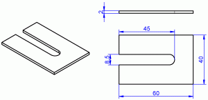 Unterlegplatte-2x40x60 mm