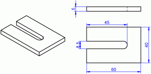 Unterlegplatte-5x40x60 mm